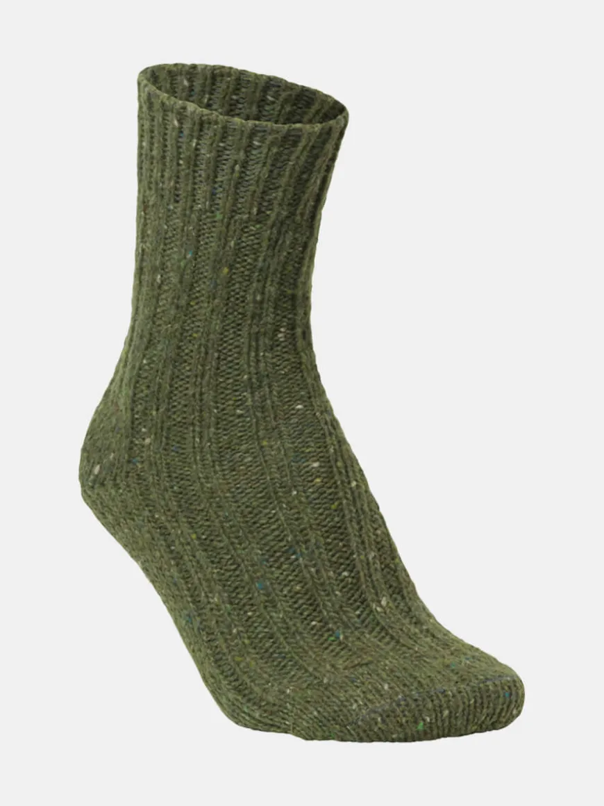 Wool Mix Socks Rib Soft - Green