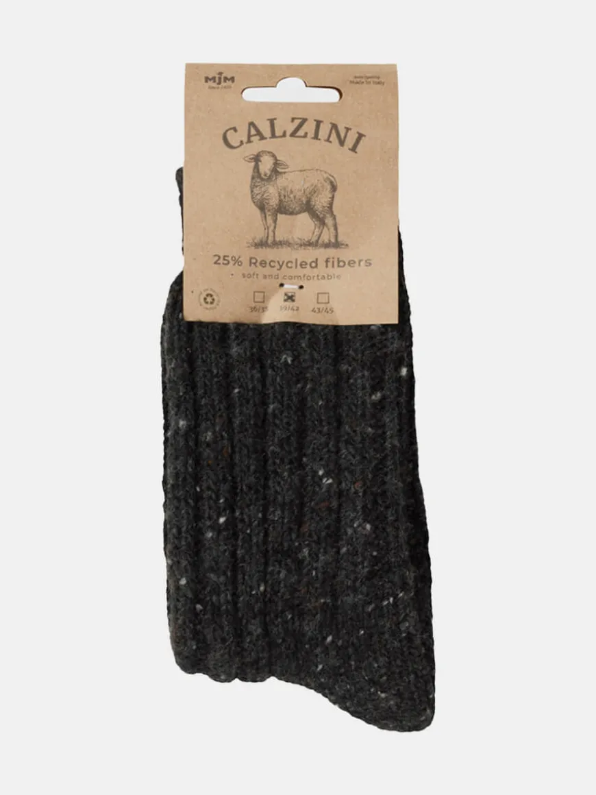 Wool Mix Socks Rib Soft - Anthracite