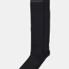Wool/Silk Knee Socks - Black